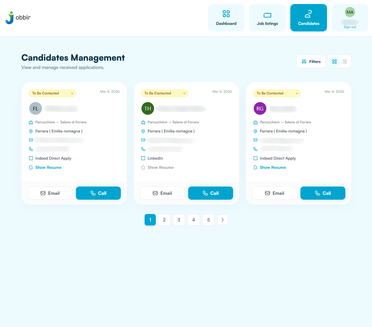 Jobbir Application Manager
