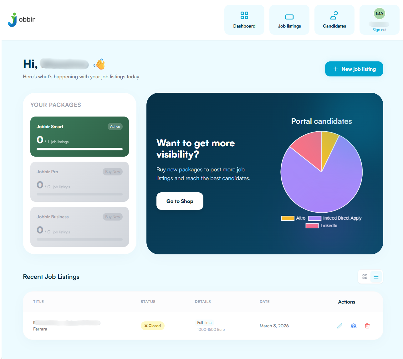 Jobbir Dashboard